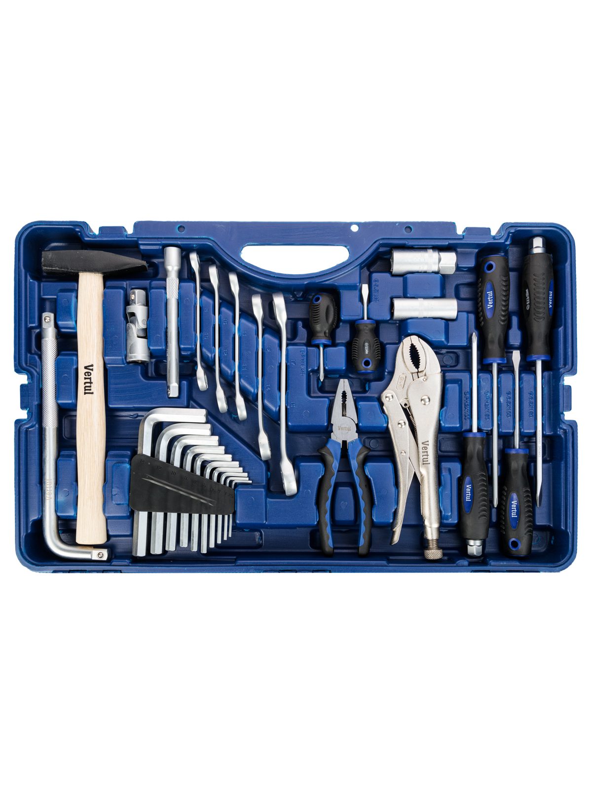 Набор инструментов 142 предмета 1/4", 3/8" 1/2" Vertul