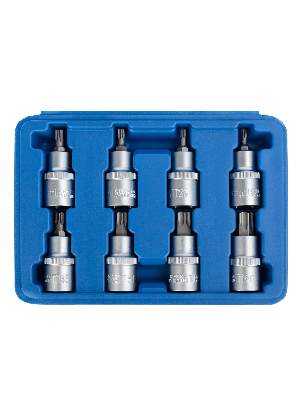 Набор головок со вставкой TORX с отверстием 1/2", длина 55 мм, 8 пр.