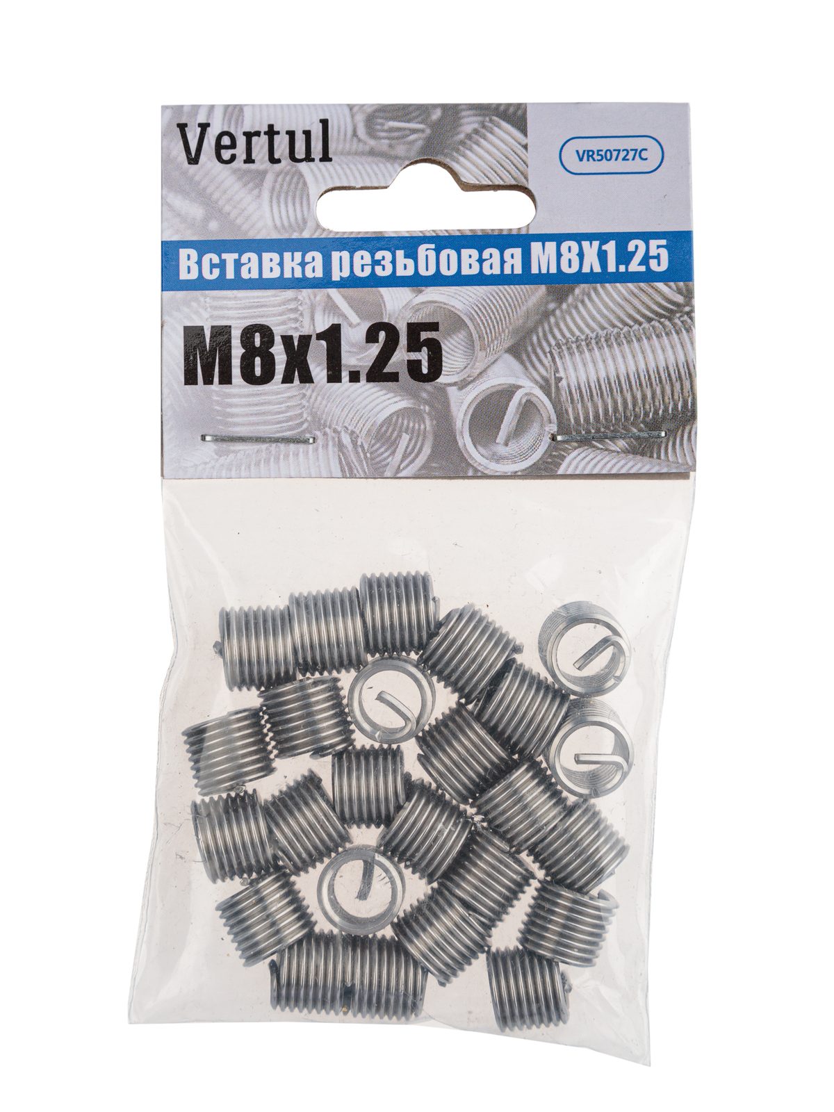 Вставка резьбовая M8X1.25  (упак.25шт) Vertul